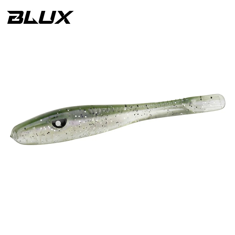 BLUX Crazy Eel 80mm 8pcs/bag Soft Fishing Lure Seabass Artificial Bait Silicone Worm Shad Needfish Saltwater Bass Fishing Tackle