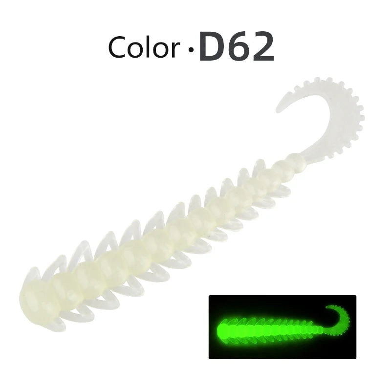 MEREDITH Fishing Lure Bug see Silicone Baits 75mm 20pcs Fishing Wobbler Bass Pike Shad Artificial Swimbait Jigging Soft Lures