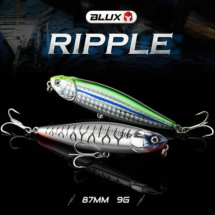 BLUX RIPPLE 87 Topwater Pencil WTD 87mm 9g Surface Fishing Lure Walk The Dog Artificial Saltwater Hard Bait Bass Plastic Walker