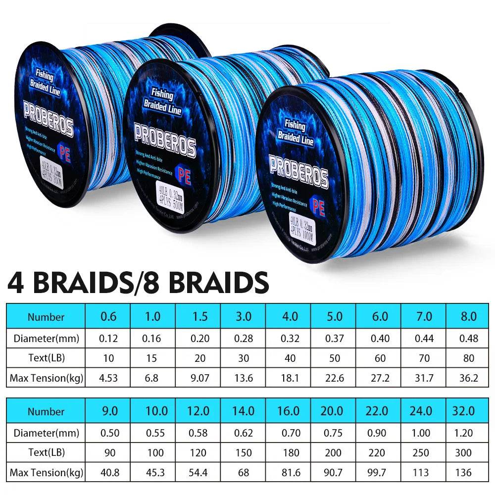 PROBEROS 8-Strand PE Braided Fishing Line - Fish & Cheaps | Fishing & Outdoor Gear