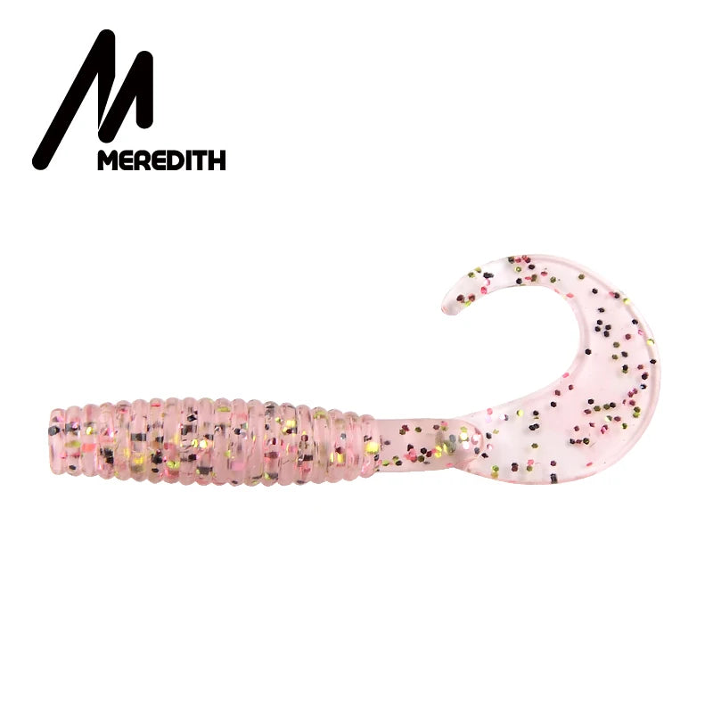 MEREDITH Fishing Soft Lures 50mm 1.26g 20pcs Grub Artificial Soft Bait Predator Tackle Soft Fishing Lure Worm Wobbles