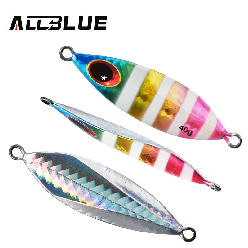ALLBLUE ATLAS Metal Jig Spoon Lure 14G 20G 30G 40G 60G  Artificial Bait Shore Slow Jigging Super Hard Bass Fishing Tackle