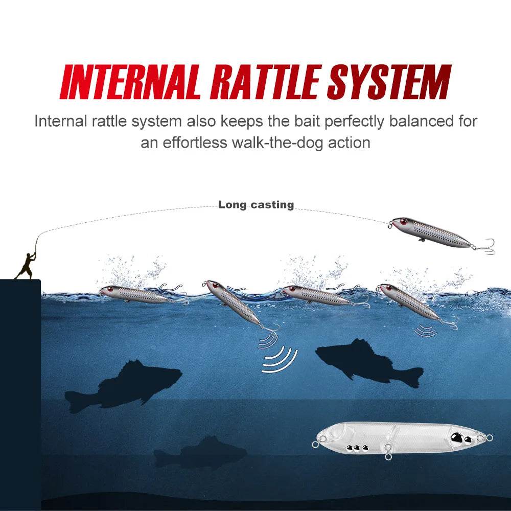 Noeby Floating Pencil Lure – Topwater Wobbler - Fish & Cheaps | Fishing & Outdoor Gear