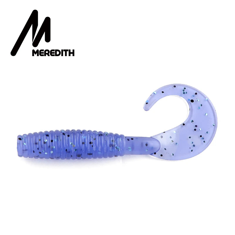 MEREDITH Fishing Soft Lures 50mm 1.26g 20pcs Grub Artificial Soft Bait Predator Tackle Soft Fishing Lure Worm Wobbles