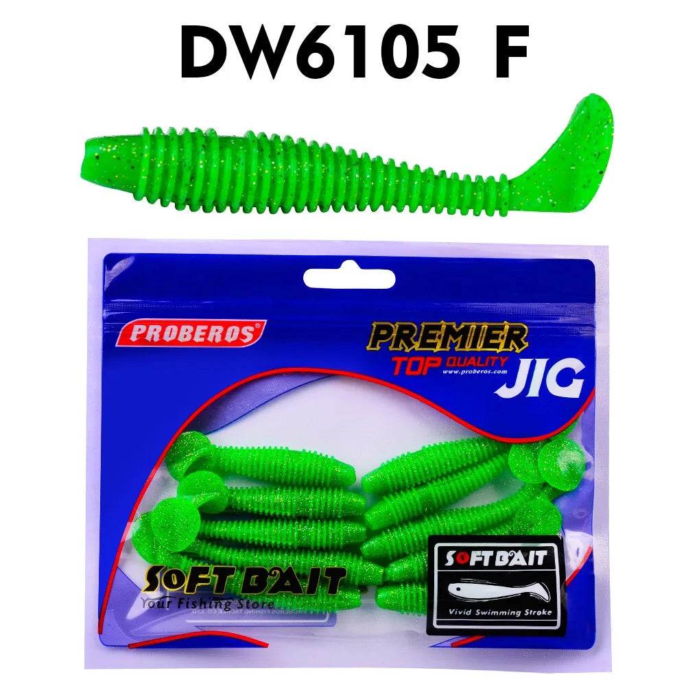 PROBEROS Softbait Paddle Tail Lures – 10pcs - Fish & Cheaps | Fishing & Outdoor Gear