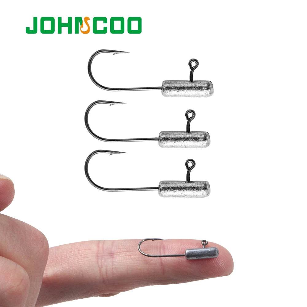 JOHNCOO Mini Jig Head Hooks – 20pcs Barbed - Fish & Cheaps | Fishing & Outdoor Gear