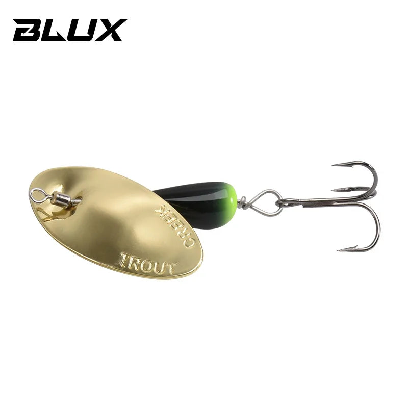 BLUX AR-S Blade Rotating Spinner 3.5g Metal Lure Brass Hard Artificial Spoon Bait Copper Freshwater Creek Trout Fishing Tackle