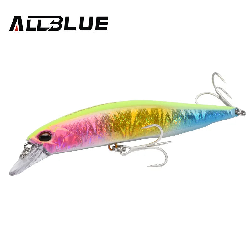 ALLBLUE SPRINT 100SW Heavy Sinking Minnow Fixed Weight Jerkbait Fishing Lure 100mm 22G Off Shore Saltwater Sea Bass Bait Tackle