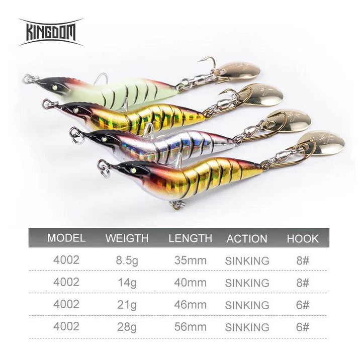 Kingdom Simulation Shrimp Lure – Bionic Spinner Jig - Fish & Cheaps | Fishing & Outdoor Gear