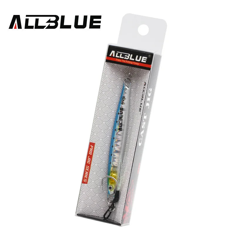 ALLBLUE RANGE Casting Metal Jig 20G 30G 40G Shore Cast Jigging Spoon Sea Bass Fishing Lure Smelt Artificial Bait Spinning Tackle