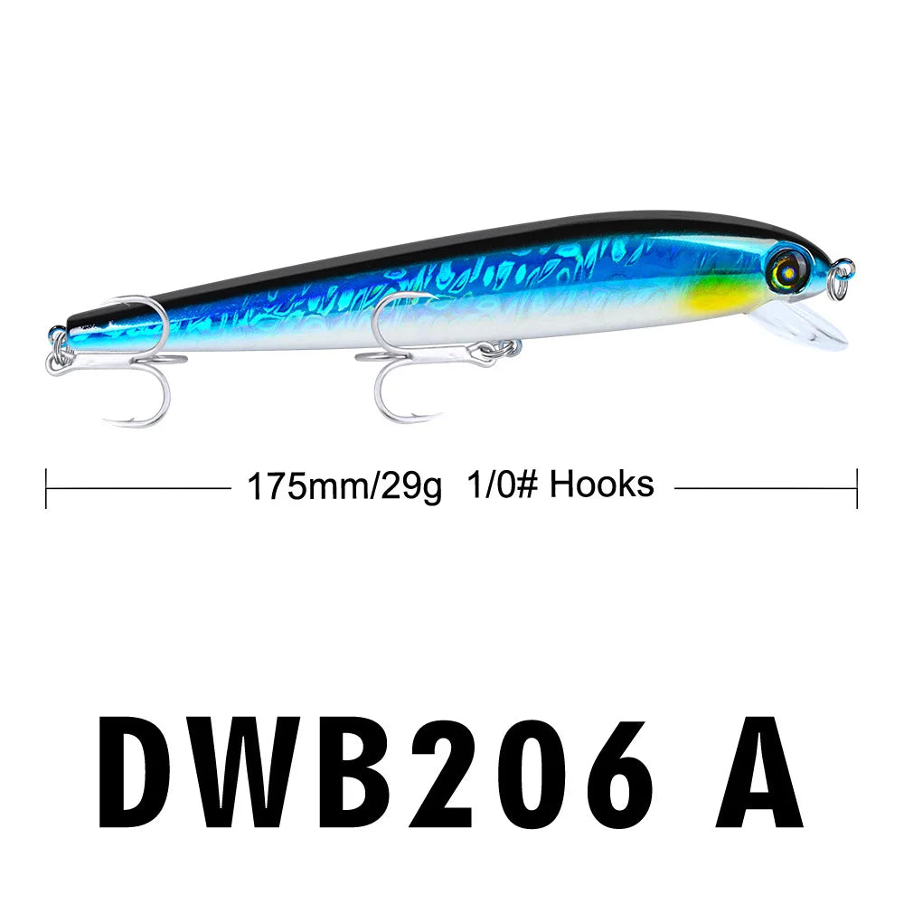 PRO BEROS Japanese Depth1.5-4m Minnow Fishing Lures Floating Hard Bait 17.5cm 29g Artificial Wobbler Crankbait Fishing Tackle