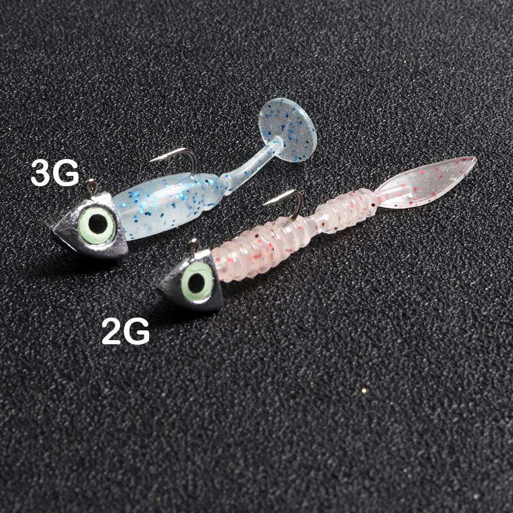 JOHNCOO Luminous 3D Eye Jig Heads – 8 Pack - Fish & Cheaps | Fishing & Outdoor Gear