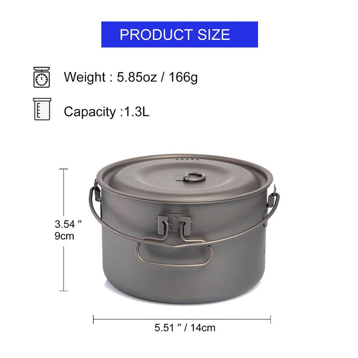 Widesea Titanium Cookware Set — Ultra-Light Outdoor Cooking Pot - Fish & Cheaps | Fishing & Outdoor Gear