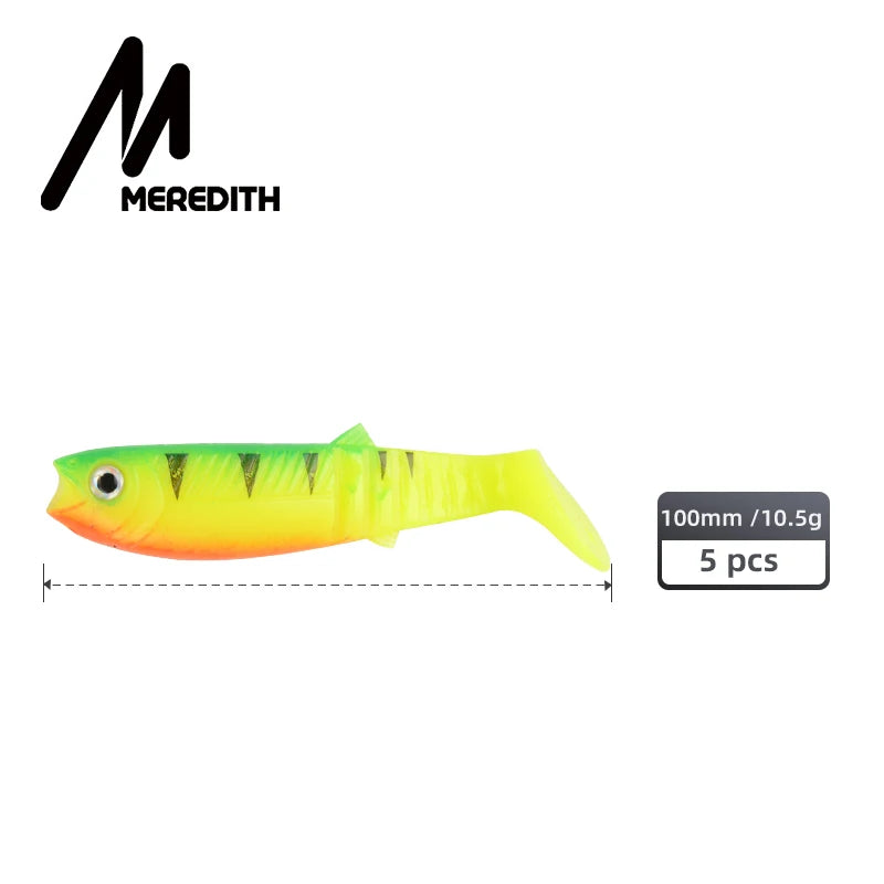 MEREDITH 5PCS 10.5g 10cm Lures Fishing Lures soft Fishing Baits Cannibal Soft Lures Shads Fishing Fish JX62-10