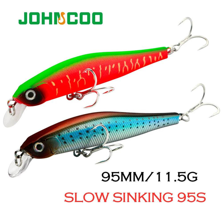 JOHNCOO 95mm Minnow Swimbait – 3D Hard Bait Lure - Fish & Cheaps | Fishing & Outdoor Gear