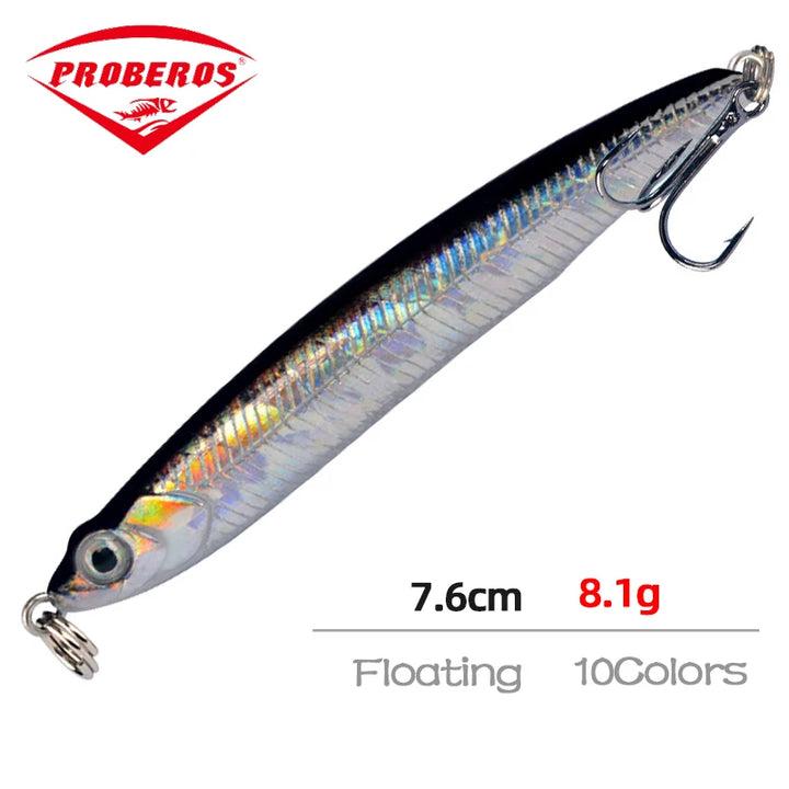 1pcs High Quality Thrill Stick Fishing Lure 8.1g 10g Sinking Pencil Long Casting Shad Minnow Artificial Bait Pike Lures