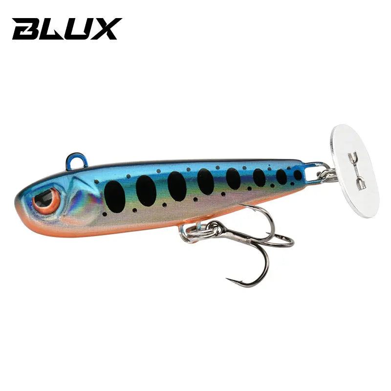 BLUX Rattle Tail 38mm 44mm Power Shining Paddle Metal Jig Fast Zinc Jigging Spoon Bait Bass Trout Sinking Hard Fishing Lure