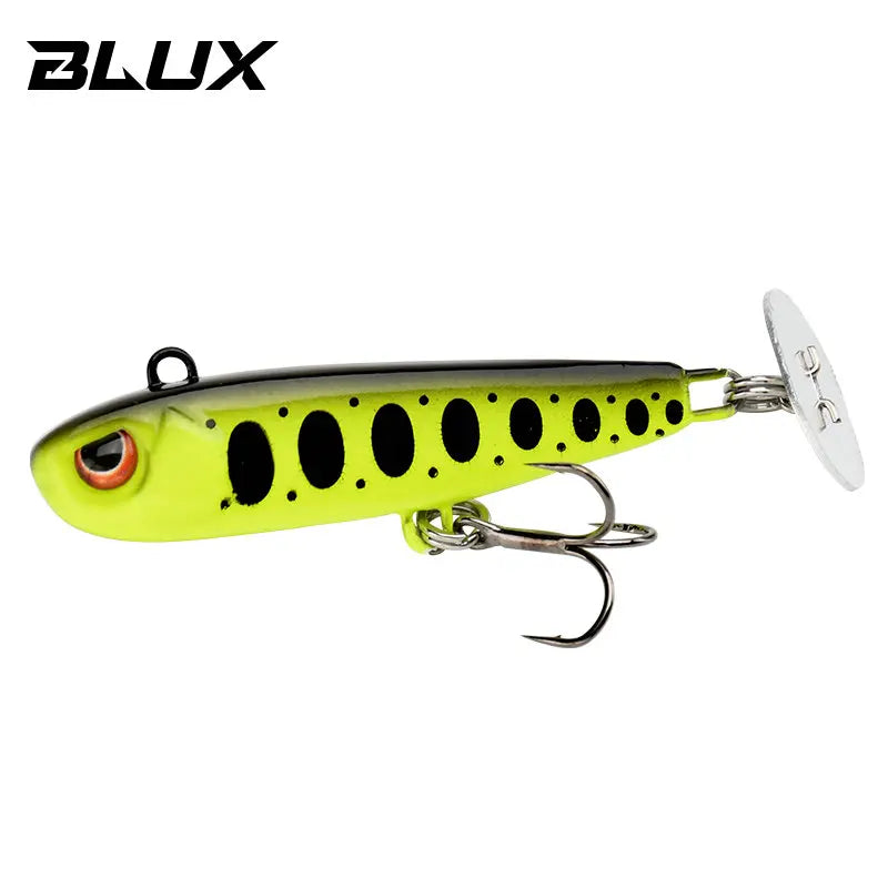 BLUX Rattle Tail 38mm 44mm Power Shining Paddle Metal Jig Fast Zinc Jigging Spoon Bait Bass Trout Sinking Hard Fishing Lure