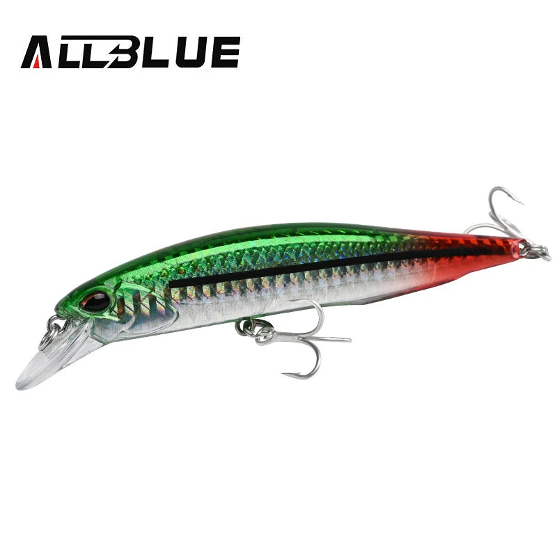 ALLBLUE SPRINT 100SW Heavy Sinking Minnow Fixed Weight Jerkbait Fishing Lure 100mm 22G Off Shore Saltwater Sea Bass Bait Tackle