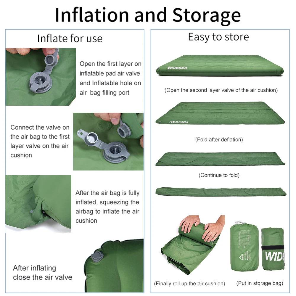 Widesea Double Inflatable Camping Mattress - Fish & Cheaps | Fishing & Outdoor Gear