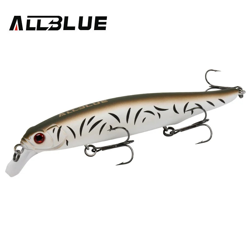 ALLBLUE MOHIST 130F Jerkbait Fishing Lure 130mm 20g Rapid Floating Wobbler Shallow Diving Minnow Pike Bait Fishing Tackle Hooks