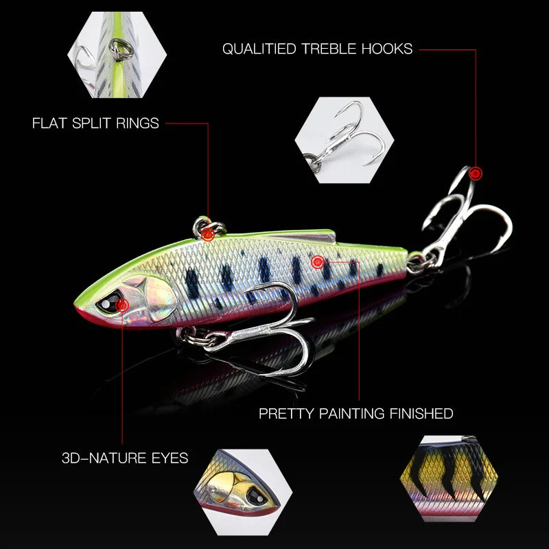 ALLBLUE New ANGRY JOHN VIB Sinking Fishing Lure Ice Jigging 58MM/70MM Hard Plastic Vibration Winter Bass Pike Artificial Tackle