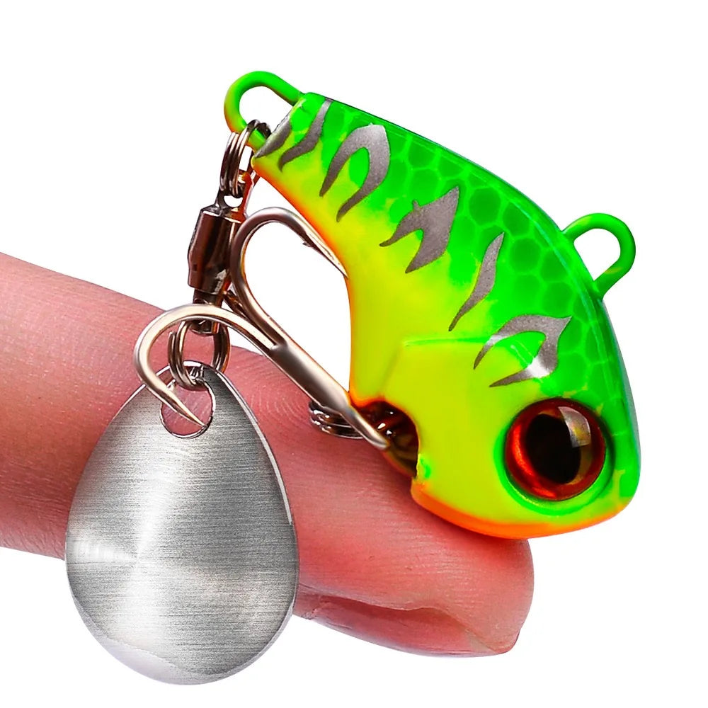 1pc Metal VIB Blade Lure 6g 15g 28g 3D Eyes Pencil Spoon Spinner Balancer Fishing Lure Hard Bait Fishing Tackle with Hook