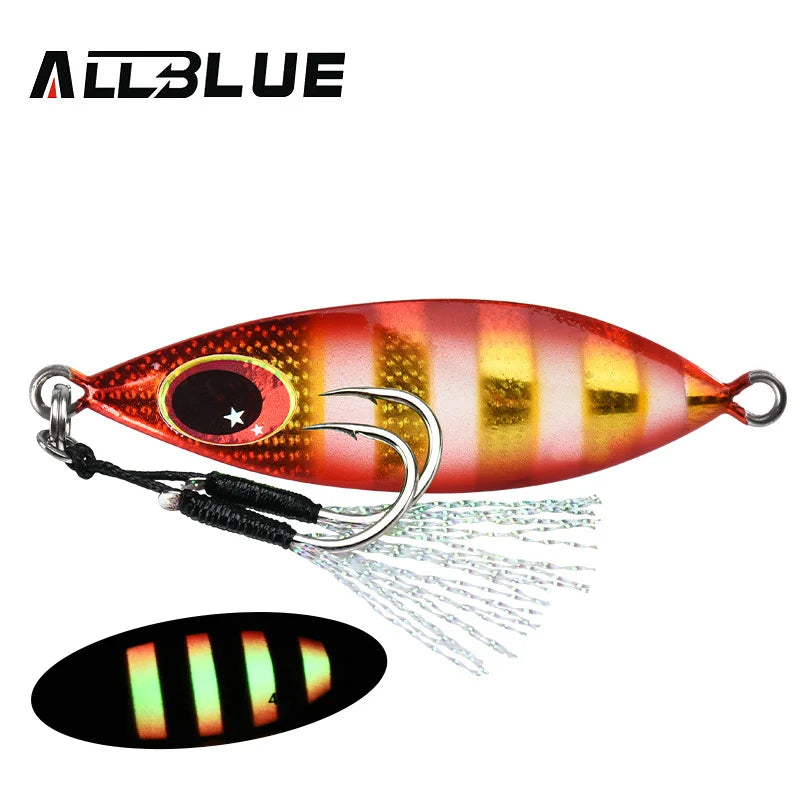 ALLBLUE ATLAS Metal Jig Spoon Lure 14G 20G 30G 40G 60G  Artificial Bait Shore Slow Jigging Super Hard Bass Fishing Tackle