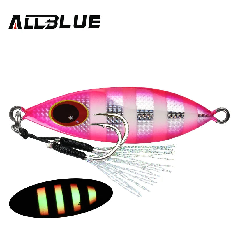 ALLBLUE ATLAS Metal Jig Spoon Lure 14G 20G 30G 40G 60G  Artificial Bait Shore Slow Jigging Super Hard Bass Fishing Tackle