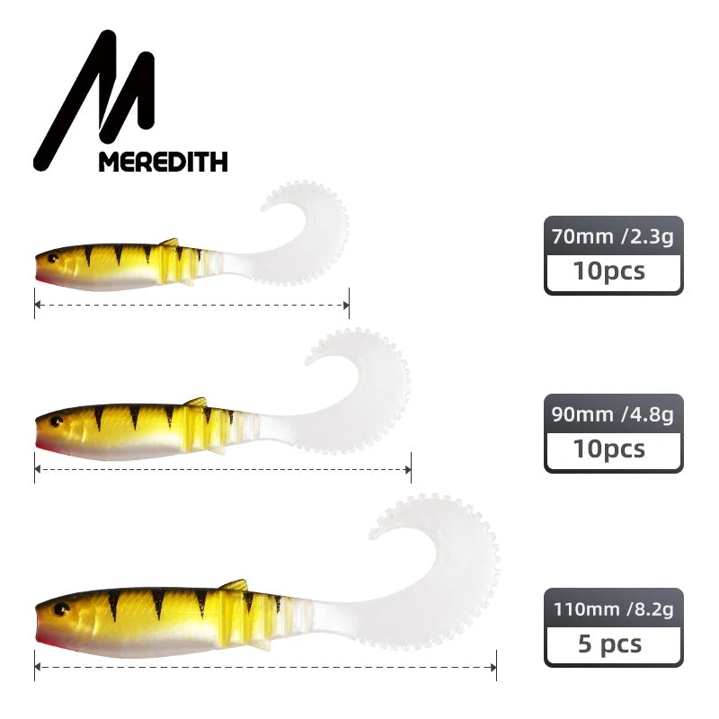 MEREDITH Cannibal Curved Tail Fishing Lures