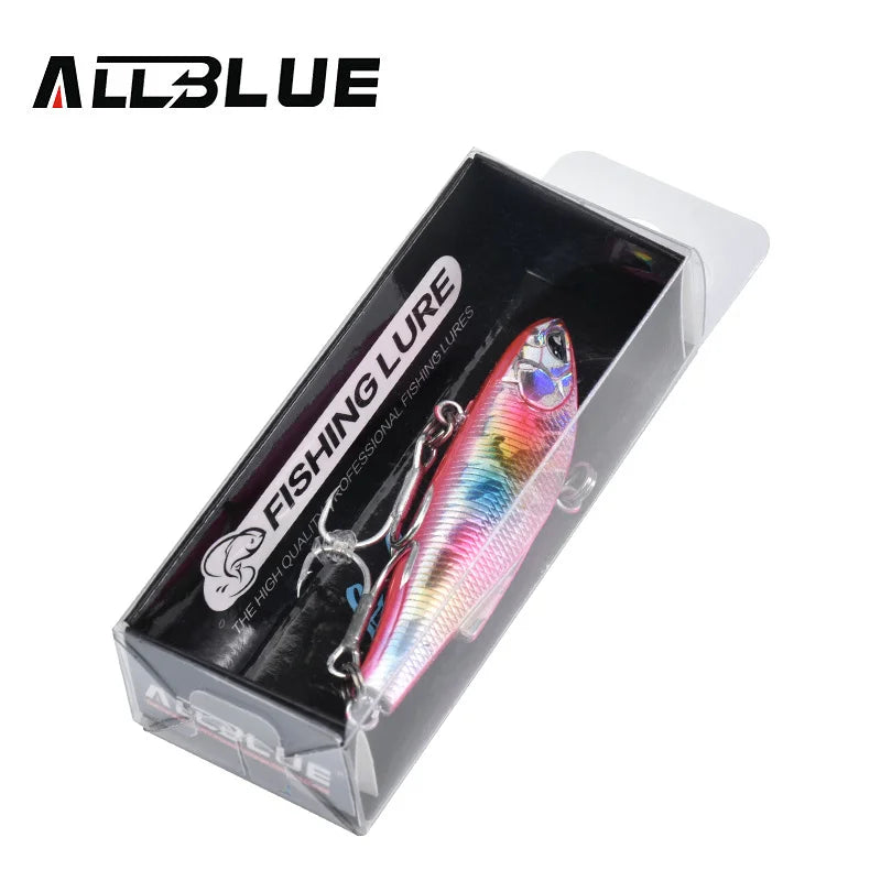 ALLBLUE New ANGRY JOHN VIB Sinking Fishing Lure Ice Jigging 58MM/70MM Hard Plastic Vibration Winter Bass Pike Artificial Tackle
