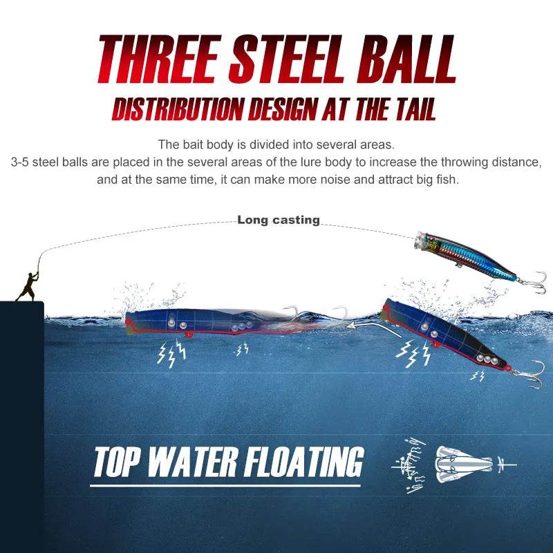 Noeby 150mm Topwater Popper Lure - Fish & Cheaps | Fishing & Outdoor Gear