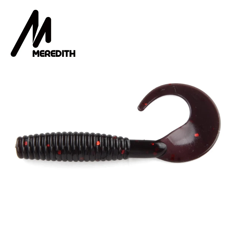 MEREDITH Fishing Soft Lures 50mm 1.26g 20pcs Grub Artificial Soft Bait Predator Tackle Soft Fishing Lure Worm Wobbles
