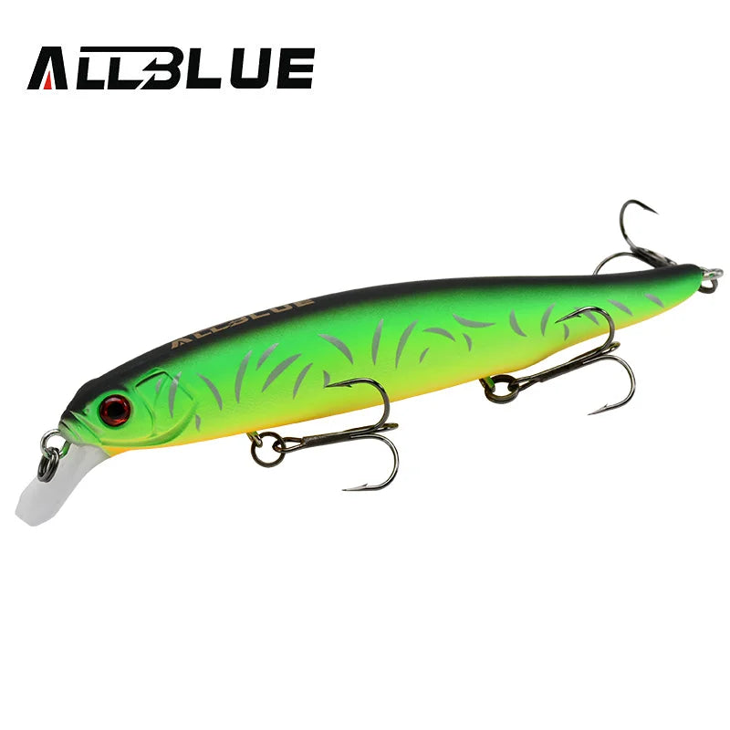 ALLBLUE MOHIST 130F Jerkbait Fishing Lure 130mm 20g Rapid Floating Wobbler Shallow Diving Minnow Pike Bait Fishing Tackle Hooks