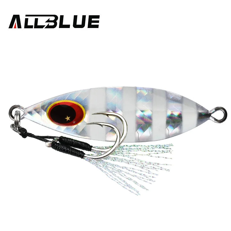 ALLBLUE ATLAS Metal Jig Spoon Lure 14G 20G 30G 40G 60G  Artificial Bait Shore Slow Jigging Super Hard Bass Fishing Tackle