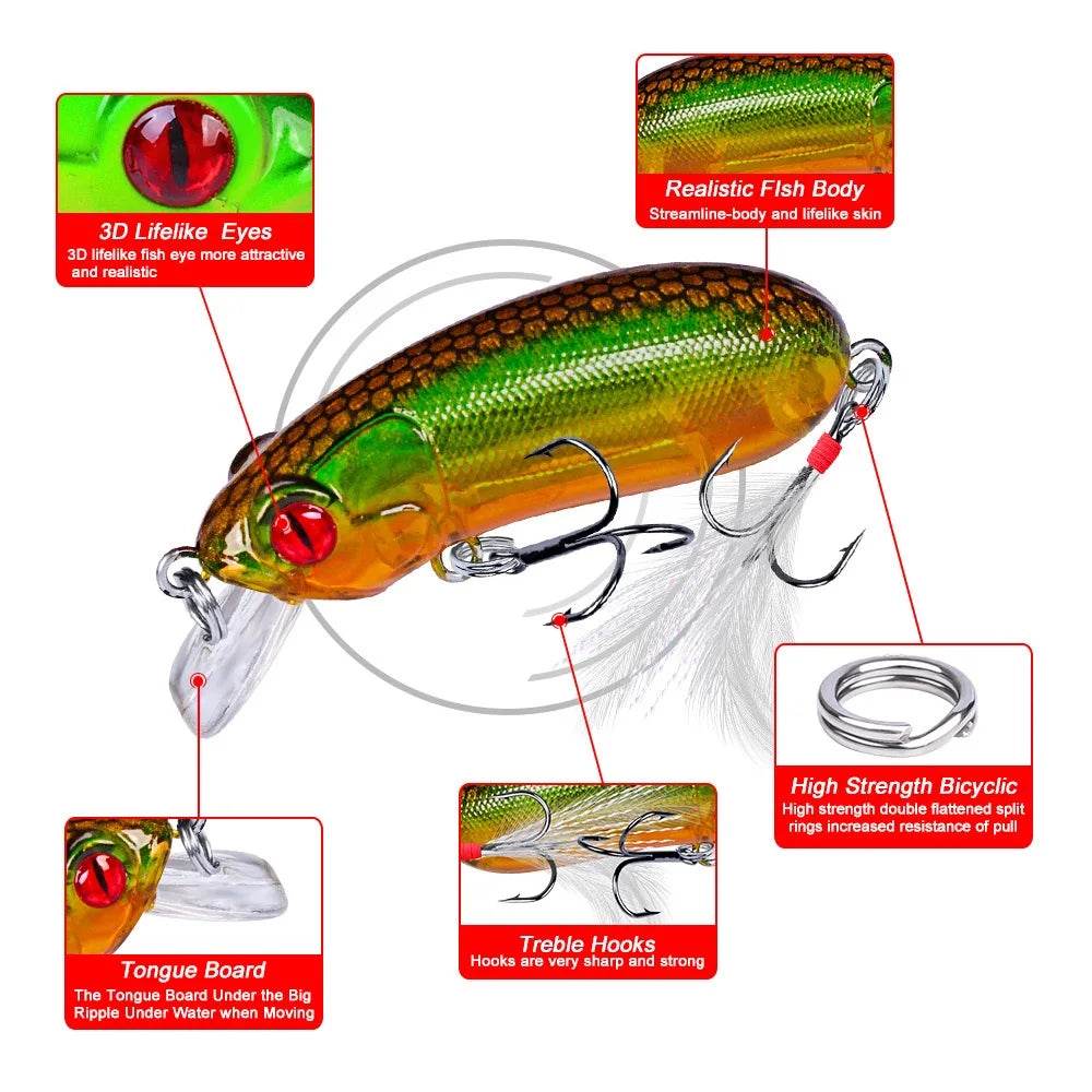 PROBEROS 6.2cm Floating Minnow – Precision Lure Action - Fish & Cheaps | Fishing & Outdoor Gear