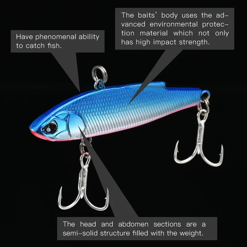 ALLBLUE New ANGRY JOHN VIB Sinking Fishing Lure Ice Jigging 58MM/70MM Hard Plastic Vibration Winter Bass Pike Artificial Tackle