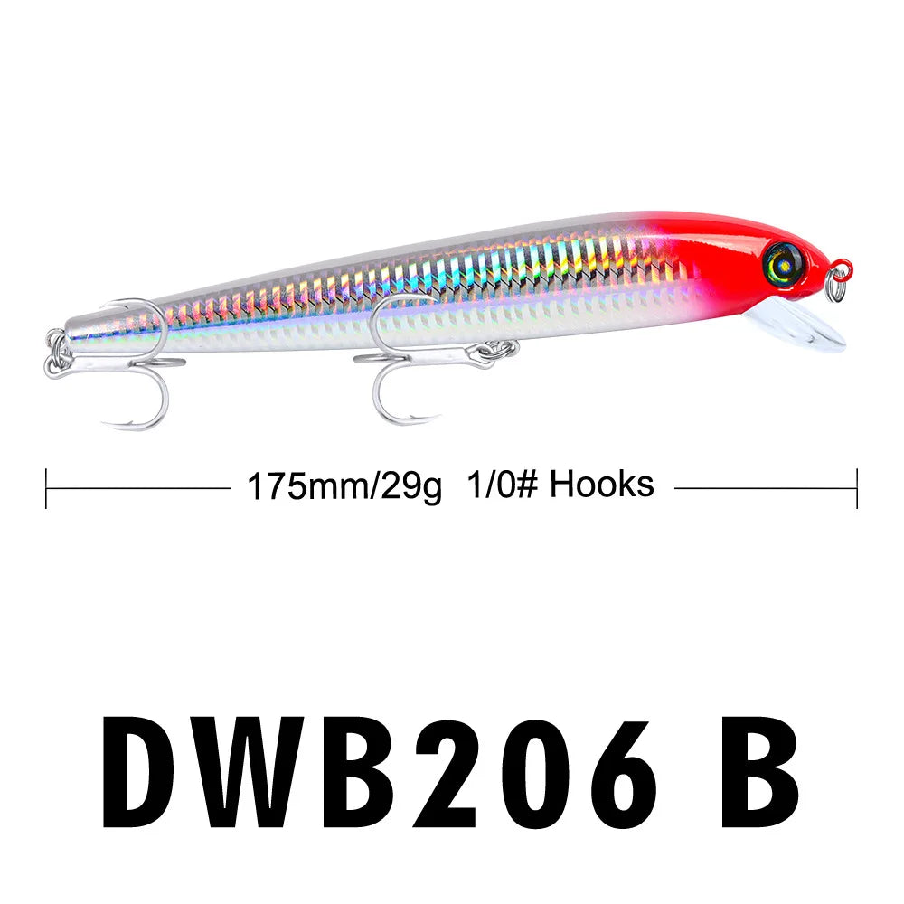 PRO BEROS Japanese Depth1.5-4m Minnow Fishing Lures Floating Hard Bait 17.5cm 29g Artificial Wobbler Crankbait Fishing Tackle
