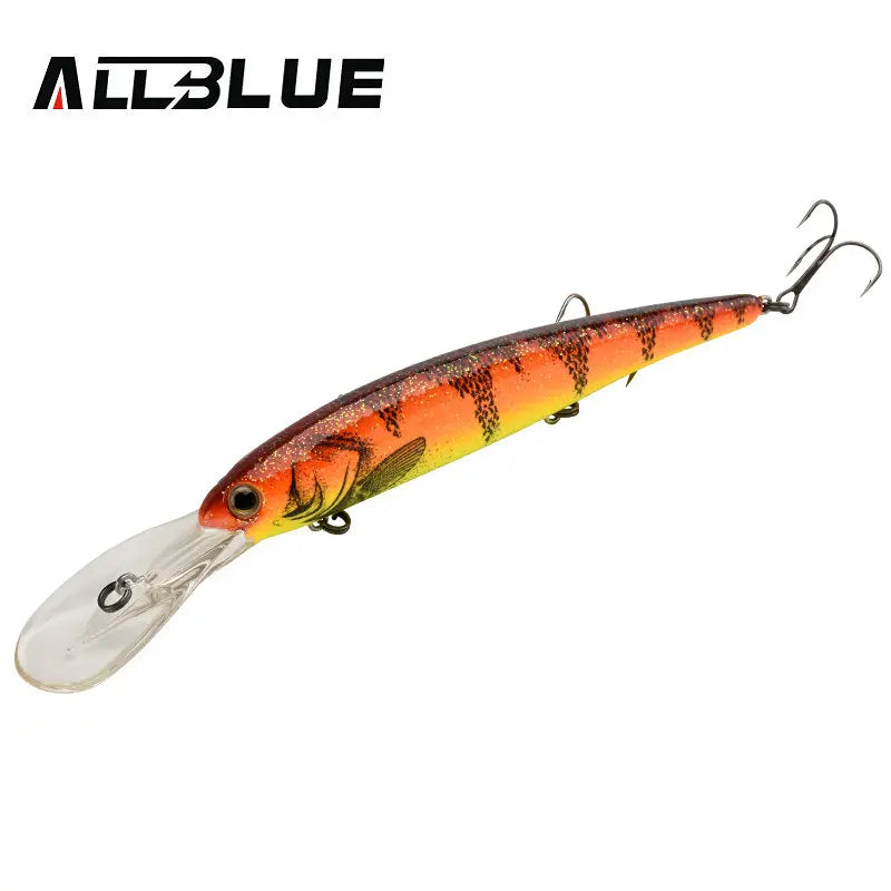 ALLBLUE DEEP WALLEYE Trolling Fishing Lure Wobbler 125MM 19G Floating Crankbait Minnow Bass Pike Bait Depth 3-8M Fishing Tackle