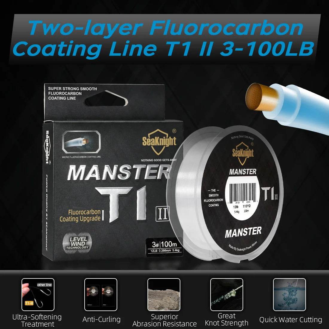 SeaKnight T1II Fluorocarbon Coated Monofilament Line - Fish & Cheaps | Fishing & Outdoor Gear