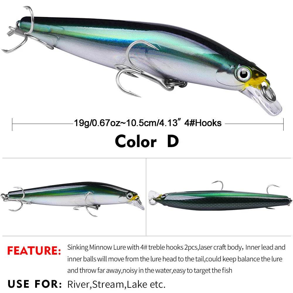 PROBEROS Laser Slow Sinking Minnow – 19g Crankbait - Fish & Cheaps | Fishing & Outdoor Gear