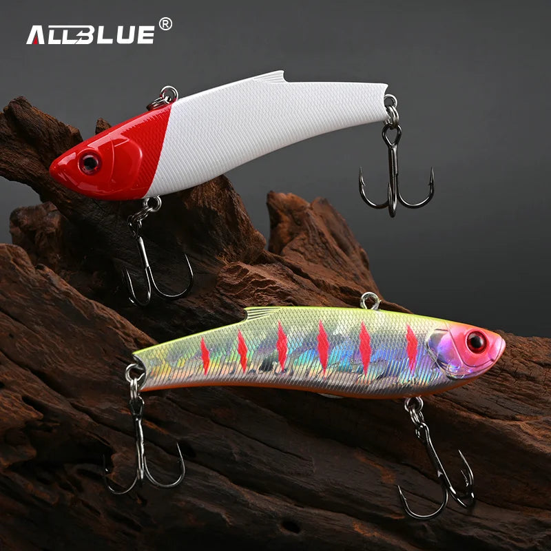 ALLBLUE RANGE VIB 80ES Sinking VIB Fishing Lure Rattlin 80mm 23g Hard Artificial Vibration Bait Winter Ice Pike Fishing Tackle
