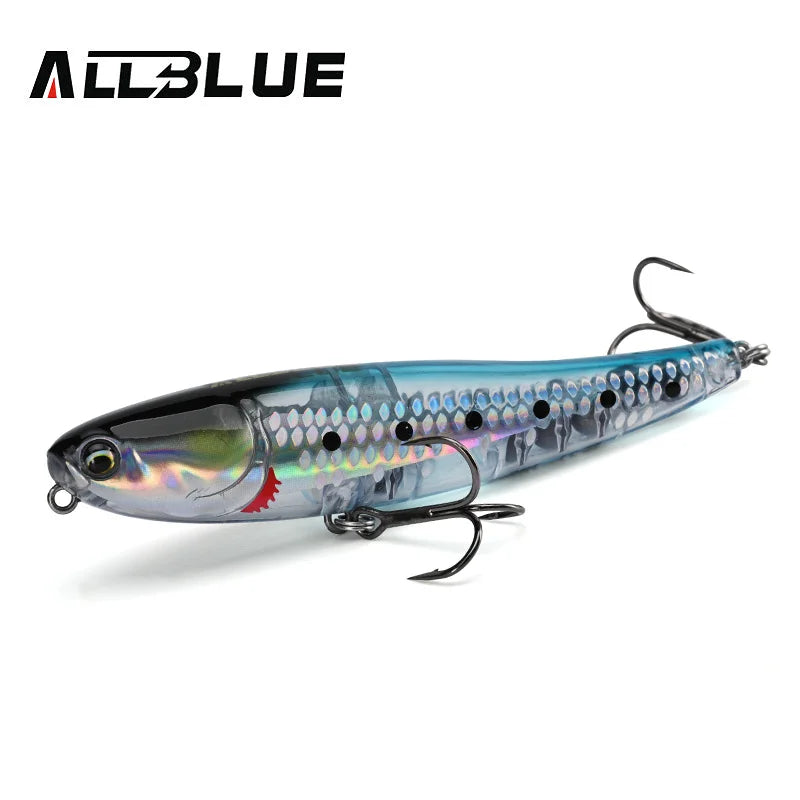 ALLBLUE BULLET MULLET 80mm/100mm Topwater Pencil Surface Walker Floating Fishing Lure Walk The Dog Saltwater Bass Hard Bait