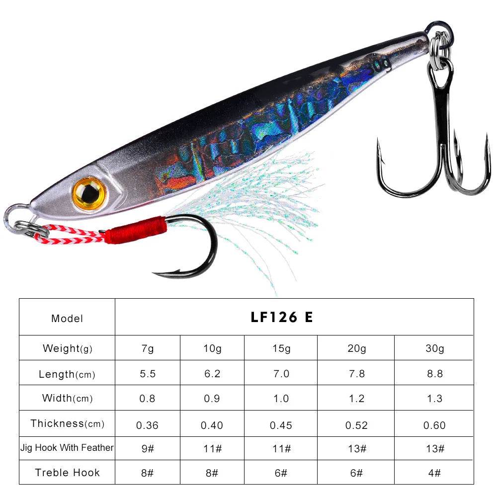 PROBEROS Japen Metal Cast Jig Spoon – Luminous Jigging Lure - Fish & Cheaps | Fishing & Outdoor Gear