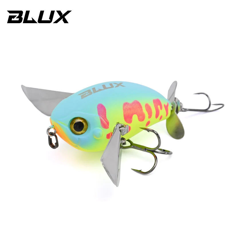 BLUX Micro BUTTIN Pompadour Topwater Crawler 6.5G Wobbler Noisy Fishing Lure Crankbait Freshwater Bass Perch Artificial Bait