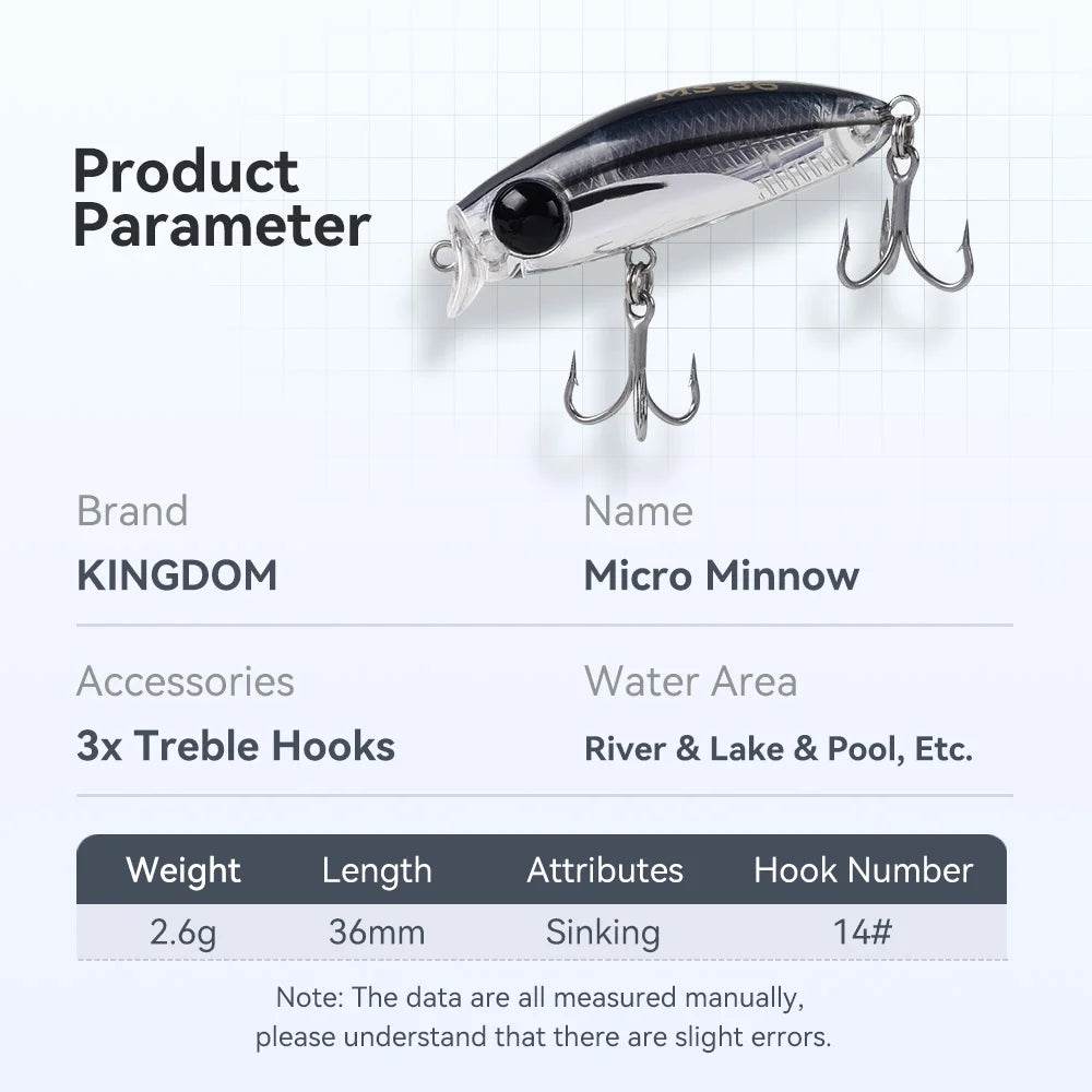 Kingdom Micro Minnow 2.6g – Precision Lure for Every Angler - Fish & Cheaps | Fishing & Outdoor Gear
