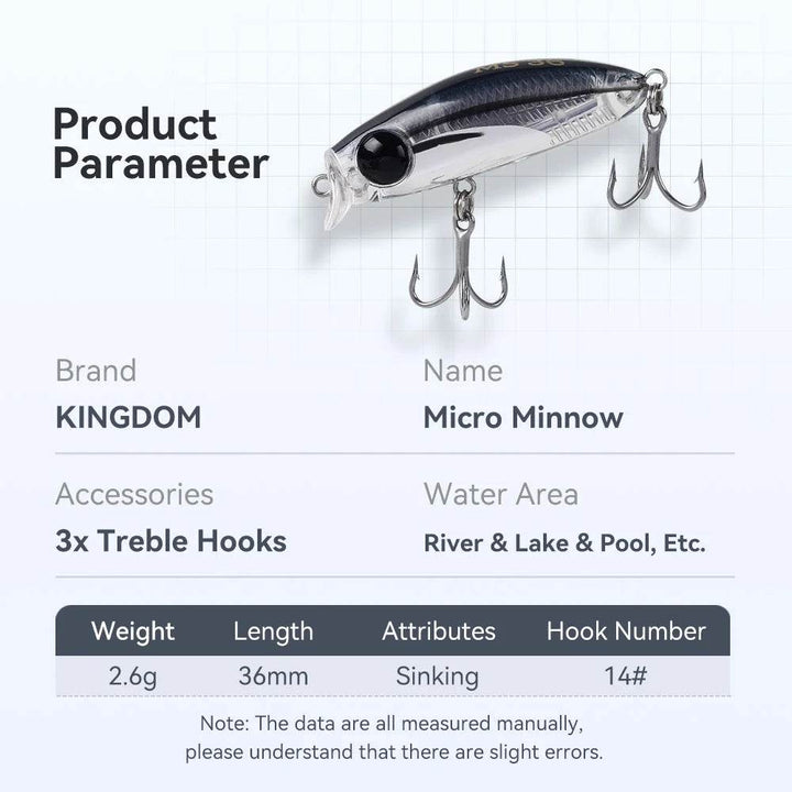 Kingdom Micro Minnow 2.6g – Precision Lure for Every Angler - Fish & Cheaps | Fishing & Outdoor Gear