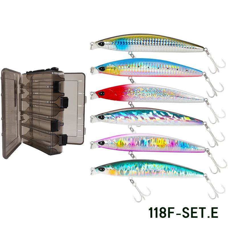 TSURINOYA 118mm Shallow Floating Minnow Set - Fish & Cheaps | Fishing & Outdoor Gear