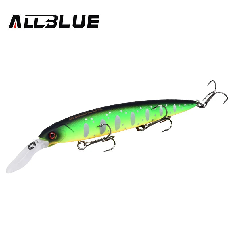 ALLBLUE GEKKO 132SF Fishing Lure 132mm 22g Wobbler Slow Floating Minnow Longbill Crankbait Pike Plastic Bait Fishing Tackle