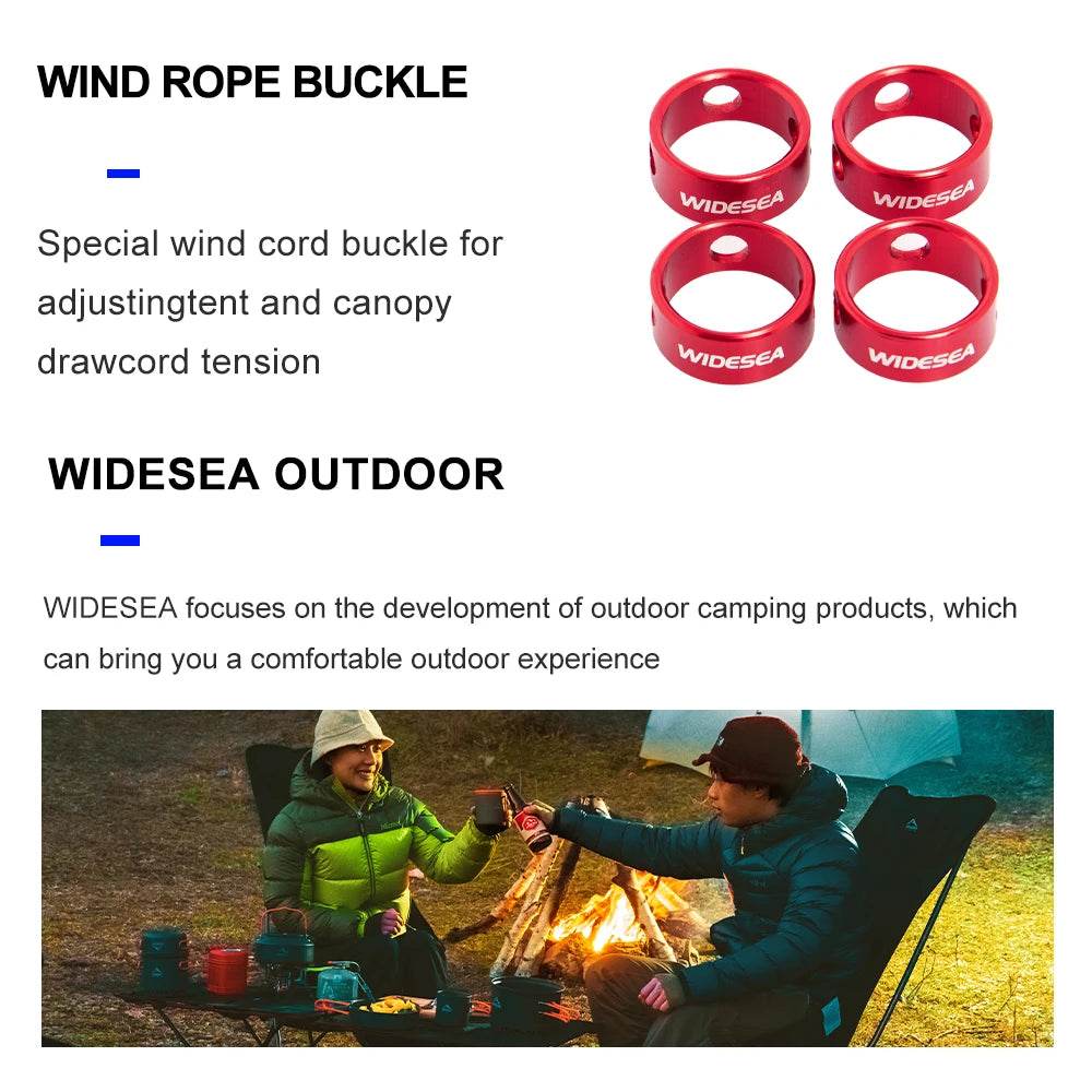 Widesea Adjustable Aluminium Tent Cord Buckles - Fish & Cheaps | Fishing & Outdoor Gear